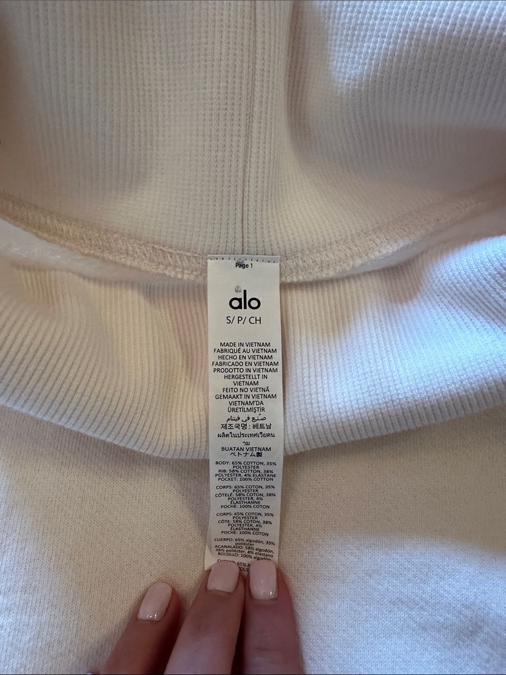 ALO Yoga Cream Hazy Mock-neck Pullover - Picture 2 of 5